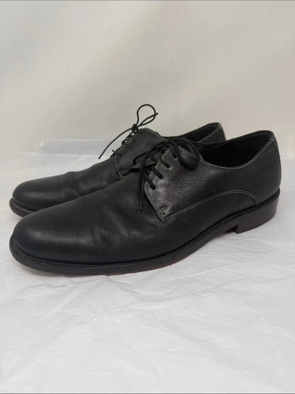 Cole Haan Black Leather Derby Dress Shoes Size 12 office business casual preppy